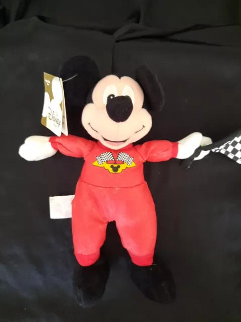 Motor Racer MICKEY Plush With Tags Used ##