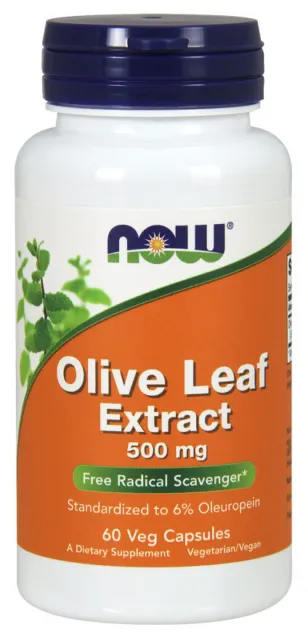 NOW Foods Olive Leaf Extract Free Radical Scavenger 500mg 60 Vegetarian Capsules