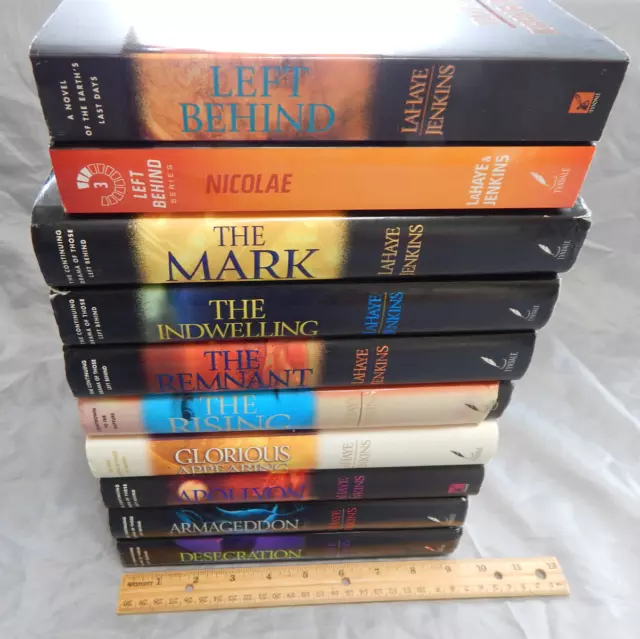 10 left behind series books LOT tim lahaye nicolae the mark remnant HC & PB