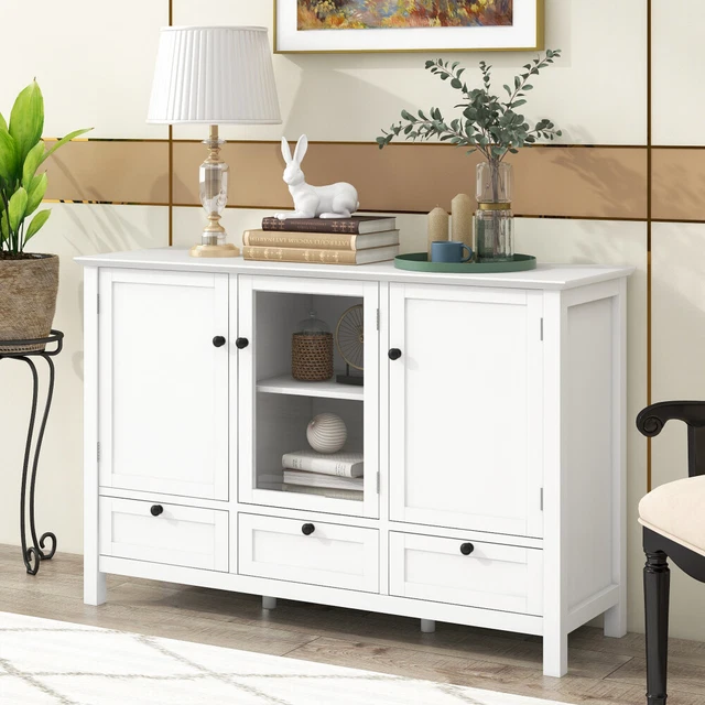 Dining Room Buffet Server Sideboard Cabinet Console Table w/ 2 Doors 3 Drawers