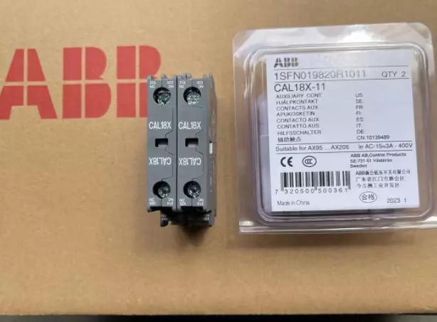 2PCS/1Box New ABB CAL18X-11 1SFN019820R1011 Auxiliary Contacts 1NO+1NC Brand 2