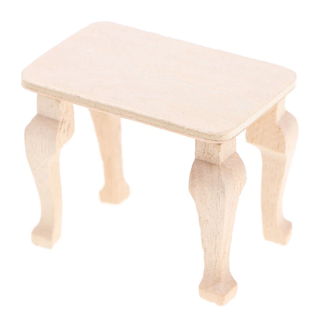2 PCS Dollhouse Wooden Tiangle Table Set & 16 Gid Shelves 1