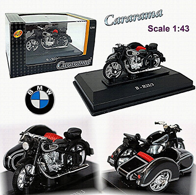 BMW r-25/3 con carrozzetta alleanza 1953-56 NERO BLACK 1:43 Cararama 