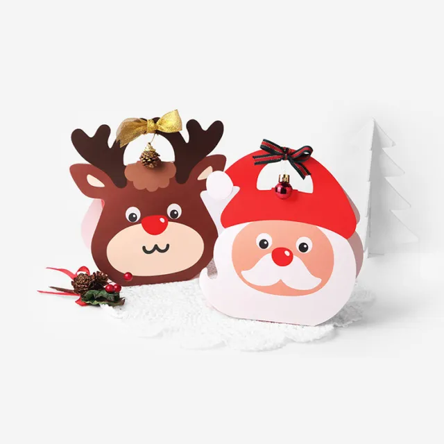 5-50X Christmas Animal Apple Party Paper Favour Gift Cupcake Lunch Carrier Boxes 2
