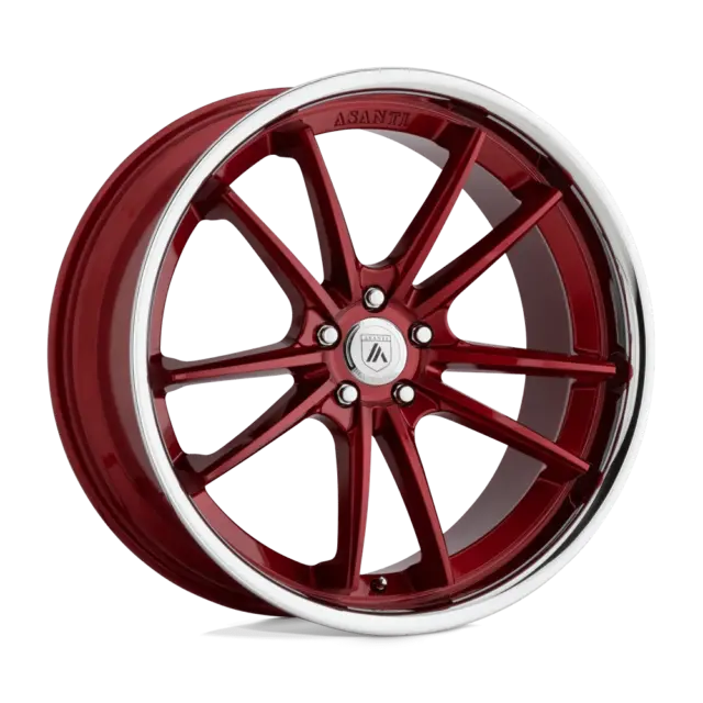 Asanti Black ABL-23 SIGMA 20X10.5 5X112 +38 CANDY RED WITH CHROME LIP Wheel Rim