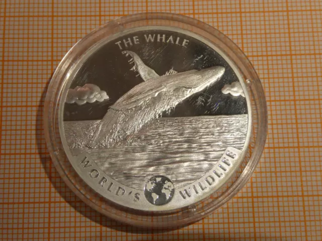 1 oz Unze Silber World's Wildlife The Whale Wal 2020 Kongo 20 Francs Silber 999