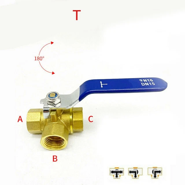 Robinet à Bille Uxcell - Filetage Mâle 1/4NPT - Poignée Rotative Gaz/eau/huile