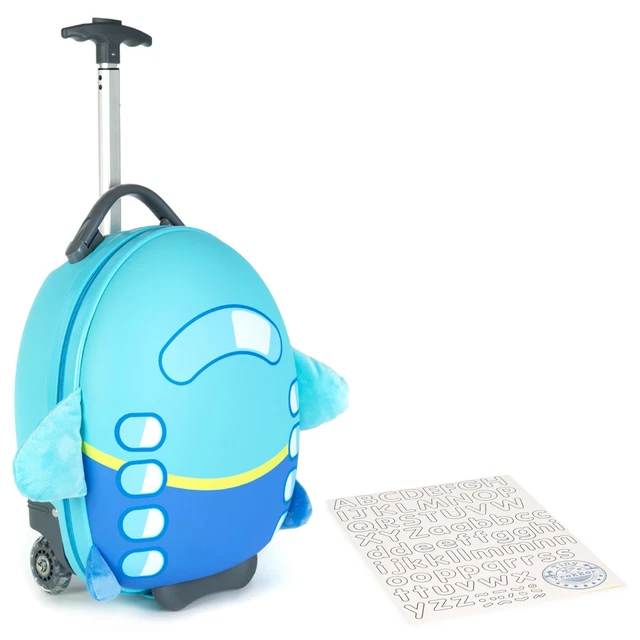 Valise à Roulettes Enfant TRUNKI - Percy La Voiture De Police Bleu
