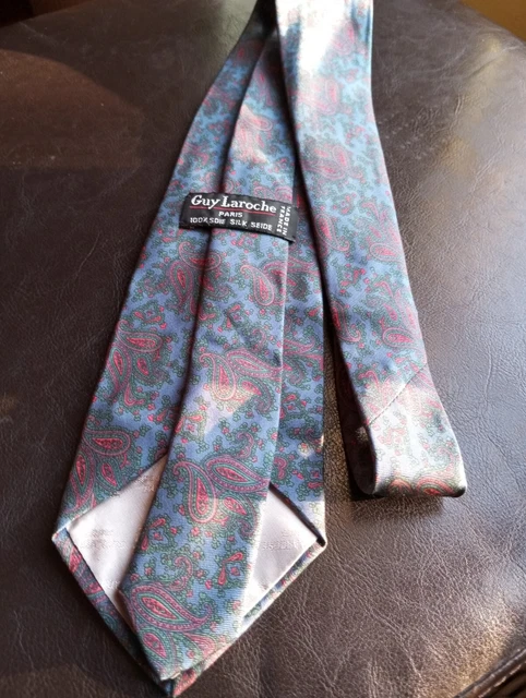 Cravate Vintage En Soie Pierre Baxel Paris - Rouge, Motif Indien (tigre, éléphant)