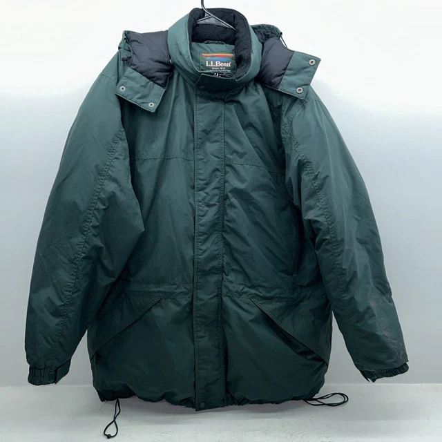 PARKA TAMPON ISOLÉE vintage LL Bean Goose Down L avec veste à capuche
