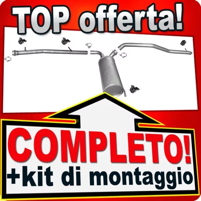 Scarico Completo per FIAT SCUDO II 2.0 D Multijet LWB per con DPF Marmitta