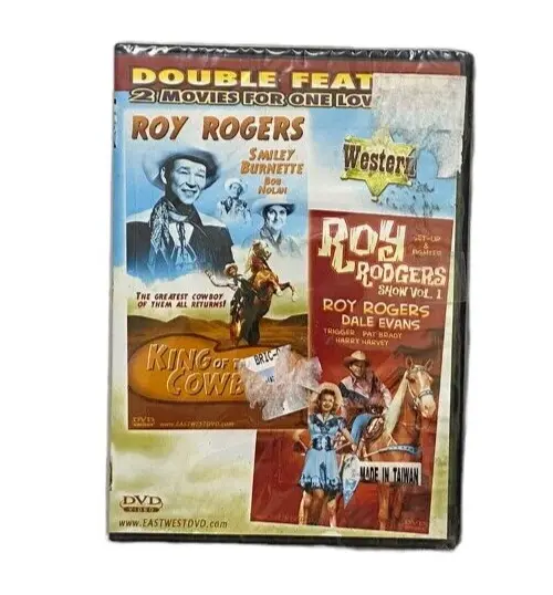 Double Feature Roy Rodgers Show Vol. 1 & King of the Cowboys DVD Movies