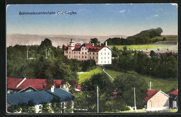 Ansichtskarte Oberölkofen, Blick auf das Rekonvaleszentenheim
