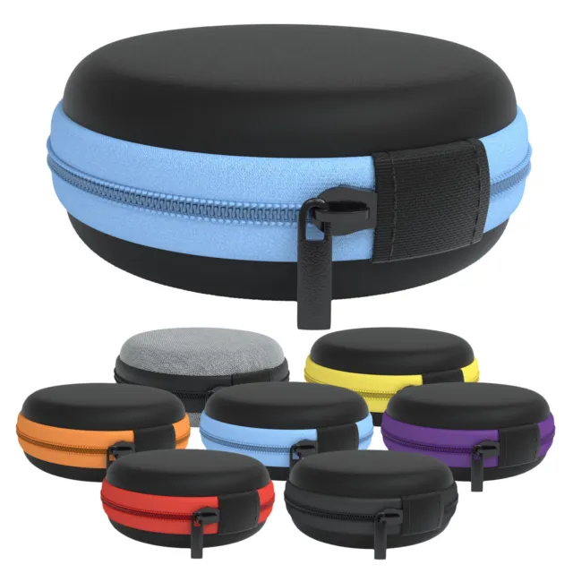 Schutzhülle für Kopfhörer Tasche Case Aufbewahrungstasche mit Netzfach Box Rund