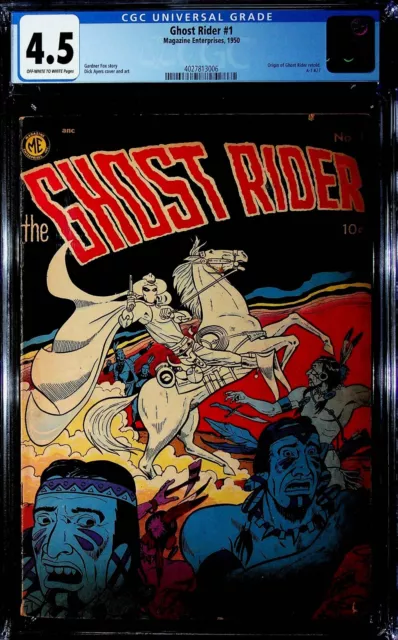 Ghost Rider #1 (1950) - CGC 4.5 - Classic Ayers Cover! Origin Retold. A-1 #27