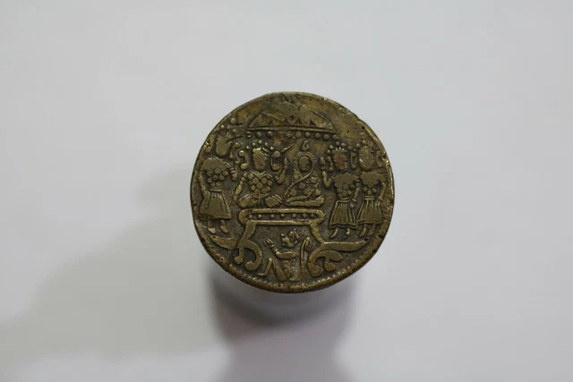 INDIA TEMPLE TOKEN 27mm SHARP DETAILS B21 #4709