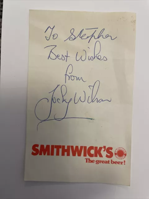 jocky wilson signed