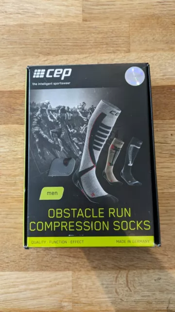 Mens CEP Obstacle Run Compression Socks Size V - Grey