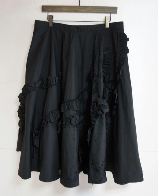 Tricot Comme Des Garcons Gonna Fronzoli Plissettato Nero
