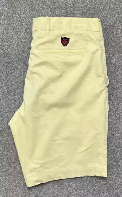 Polo Ralph Lauren Smart Chino Shorts Mens W32 Classic Stretch Fit Cotton Yellow