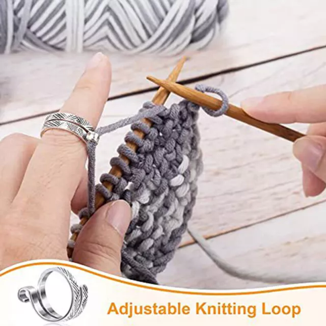 DIY Crochet Loop Hand-Made Adjustable Tension Ring Yarn Holder for Hand  Weaving