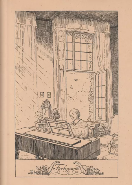 Fortepiano - Rudolf Schäfer -  Kunstdruck - Um 1920 2
