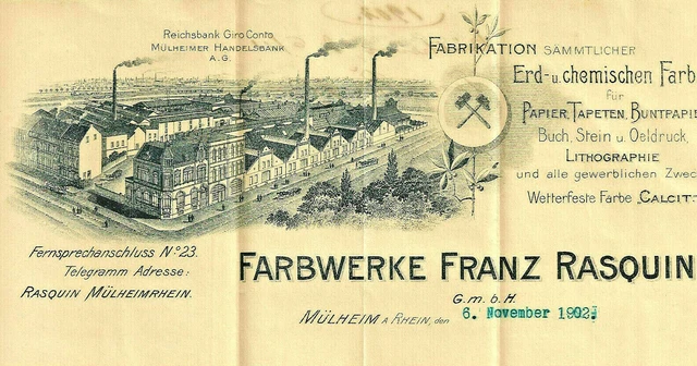 LOT OF 10 x Farbwerke FRANZ RASQUIN AG Cologne share 1937 BASF pigment
