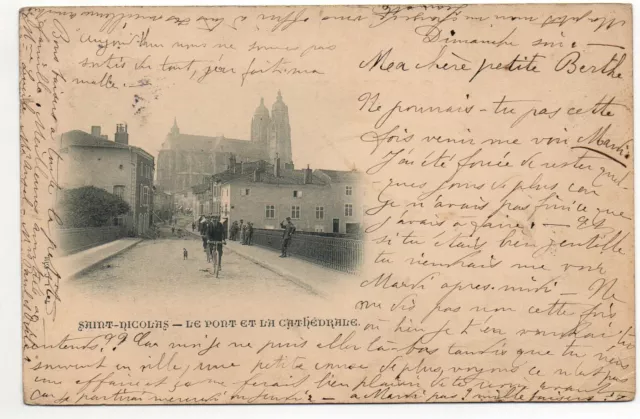 SAINT NICOLAS DE PORT - Meurthe & Moselle - CPA 54 - le pont carte nuage 1900