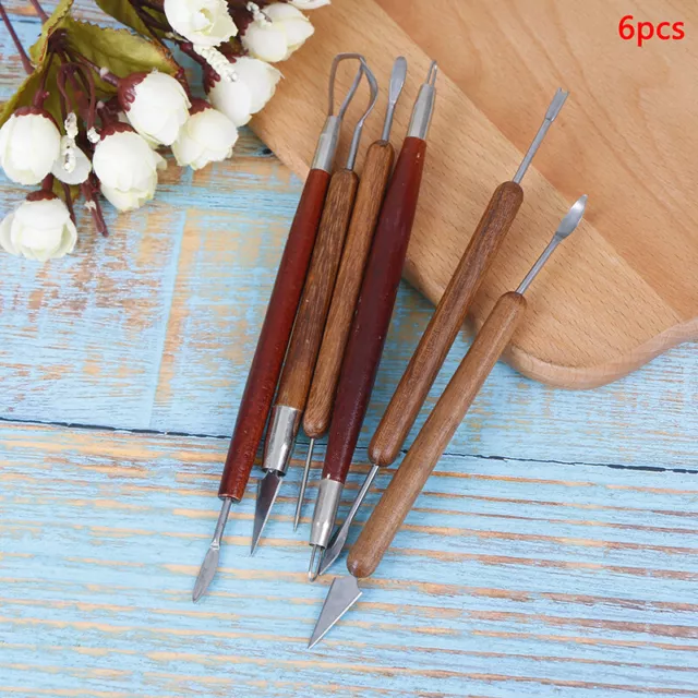 6pcs Clay Sculpting Wax Carving Pottery Tools Modeling assorted pottery tools_wi