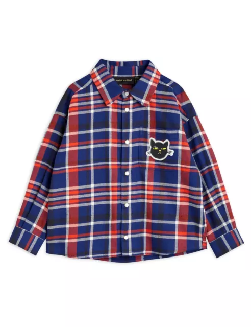 Mini Rodini Check Woven Flannel Baby Shirt-NEW