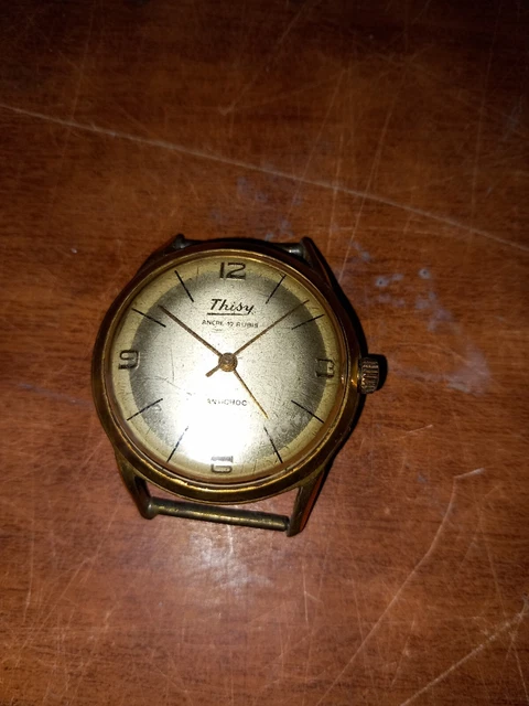 Montre Mécanique Ancienne Rare Nino à L'effigie De Saddam Hussein - Cadran Doré - Fabriqué En Suisse - Vintage