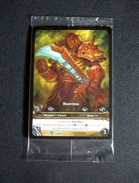 (8) World of Warcraft WoW TCG Heartless Honor Promo Extended Art Weapon Uncommon