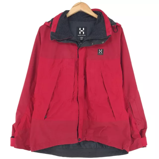 Haglofs Goretex Xcr Rojo Chaqueta Impermeable Mujer Talla Eu 40GB 14L Grande