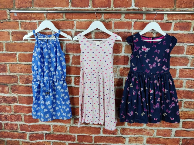 Pacchetto Abito Senza Maniche Ragazze Età 4-5 Anni Next H&M M&S Festa Estiva 116Cm