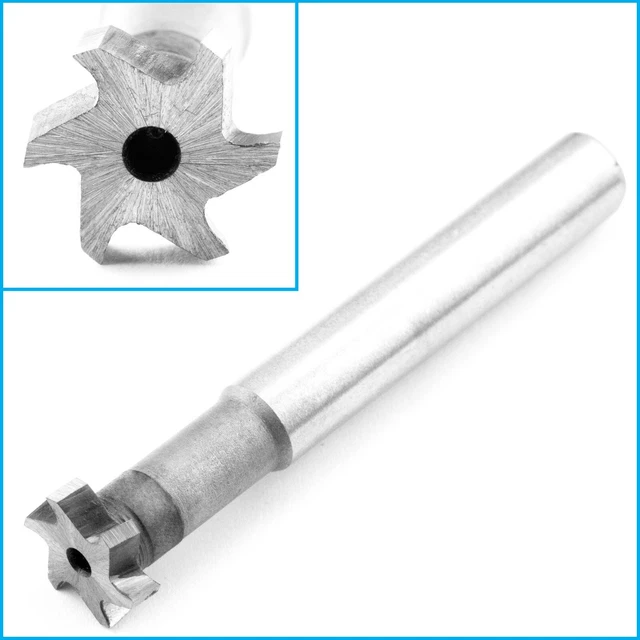 12mm x 3mm T Slot Milling Cutter HSS 6 Flute Mill End Metalwork Cutting Tool