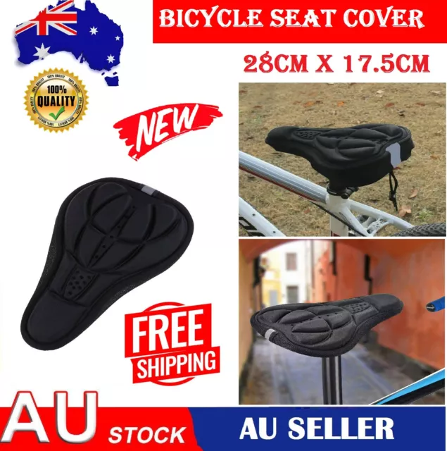 Bike Gel Saddle Seat Cover Bicycle Silicone Soft Comfort Pad Cushion cozy Cover