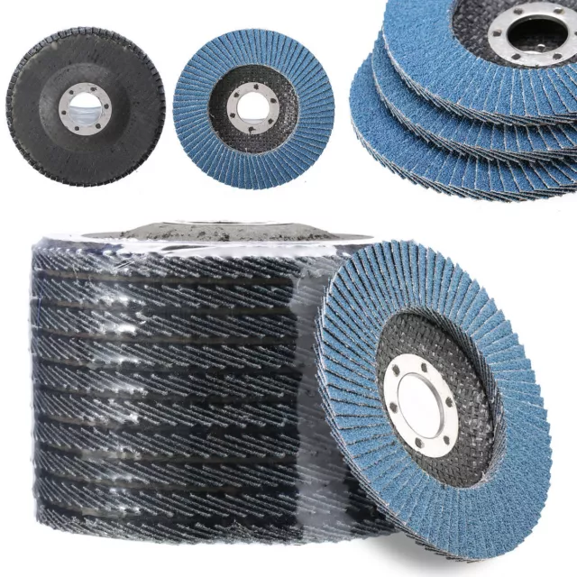 125mm FLAP DISCS 5" 80 GRIT WHEELS ZIRCONIA ANGLE GRINDER GRINDING SANDING x 20