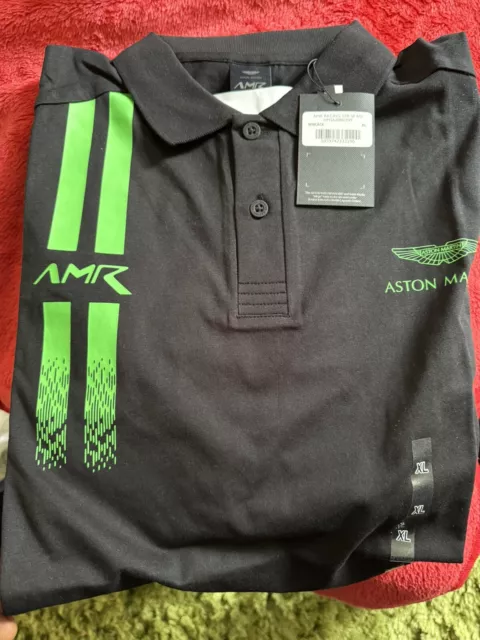 Hackett Aston Martin Racing Polo Shirt XL Black / Green