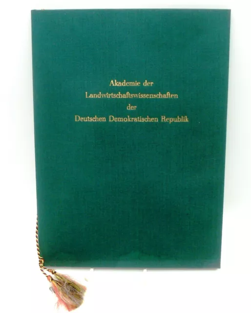 DDR Urkundenmappe Akademie der Landwirtschaftswissenschaften der DDR