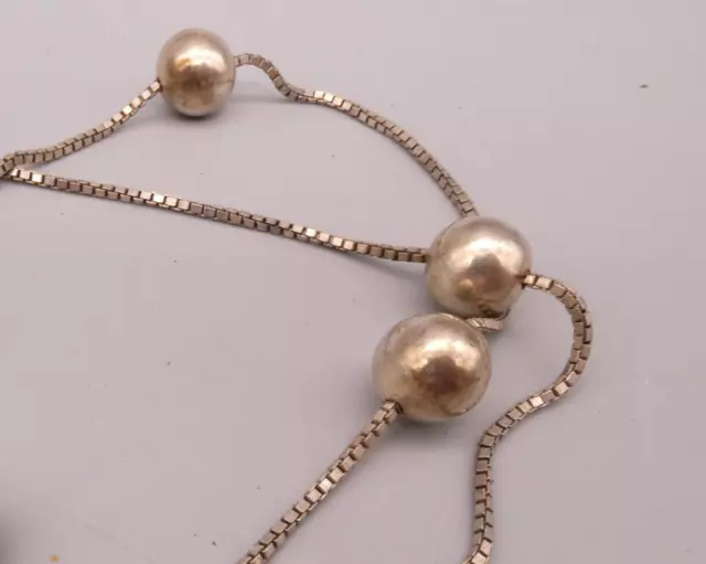 Halskette Collier Silber 835 wunderschön aus den 60iger Jahren blanke Kugerl