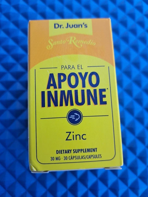 Santo Remedio Para El Apoyo Inmune, Suplemento Dietético Zinc Cápsulas, 30 mg, 30