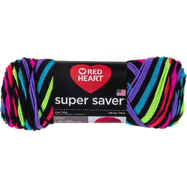 Red Heart Super Saver Yarn-Neon Stripes E300B-3957
