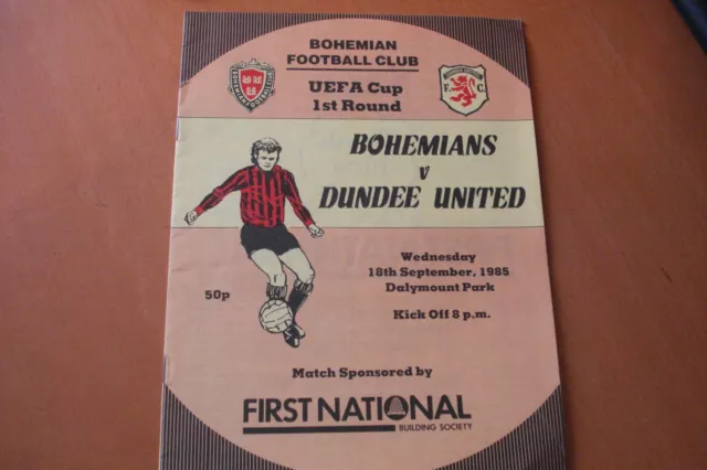 Bohemians V Dundee United               Uefa Cup 1St Round               18/9/85