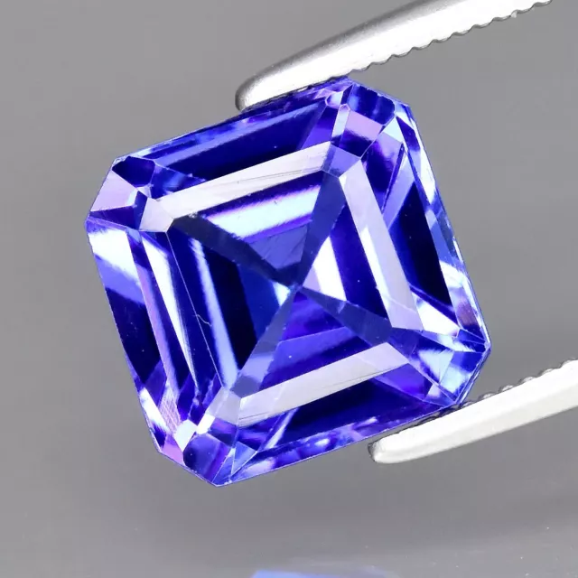 IF Clarity! 3.25ct 8x8mm Octagon Natural AAA Violet Blue Tanzanite, Tanzania