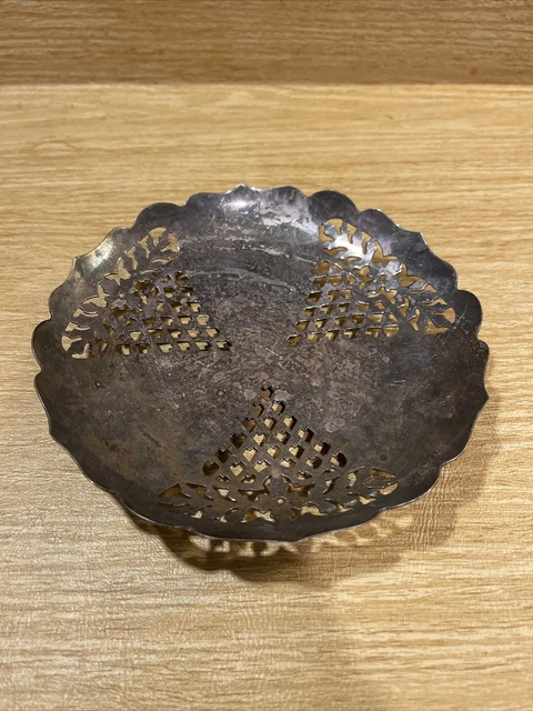 Sheffield Silver Plate Perforated Footed Candy Dish BS3