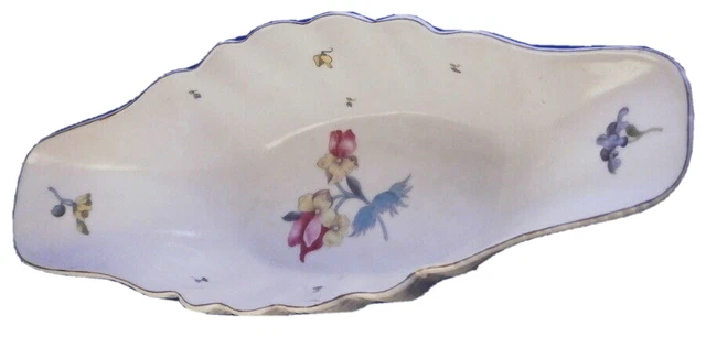 Antique Mid 19thC Herend Porcelain Floral Sauce Dish Porzellan Sauciere Hungary