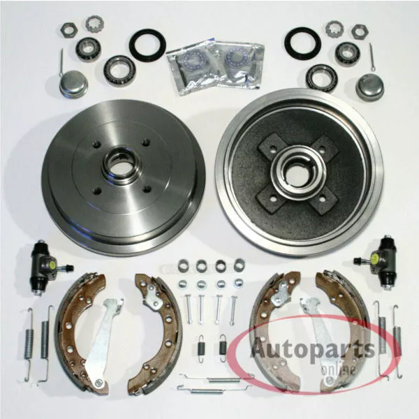 Bremstrommel 200 mm Bremsbacken Radlager Set Zubehör hinten für Opel Vectra A