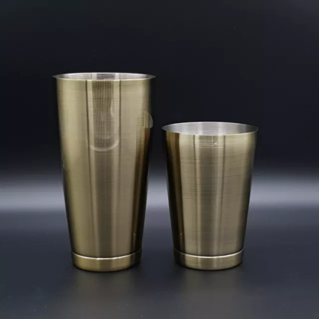 Weighted Toby Tin Cocktail Shaker Set - Antique Bronze