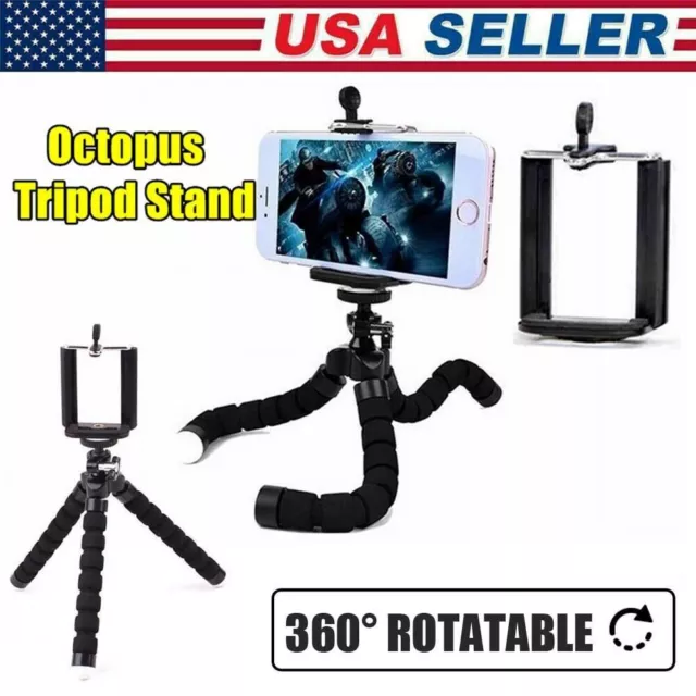Flexible Cell Phone Tripod Octopus Holder Bracket Stand Mount For Cell Phone US