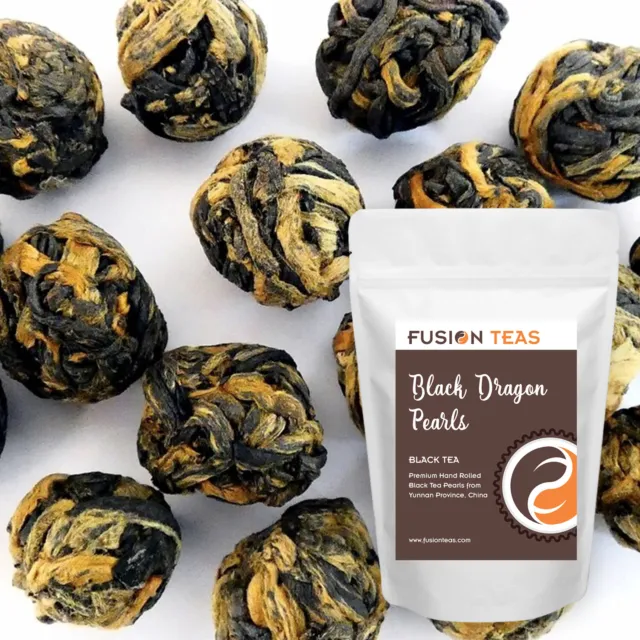 Black Dragon Pearls Black Tea - Loose Leaf - From Yunnan Province - Fusion Teas